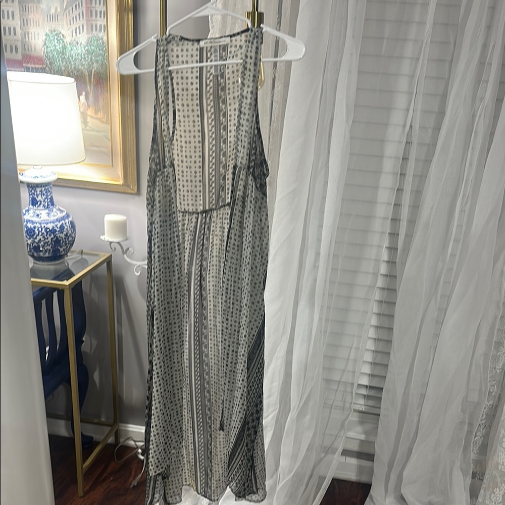 BCBGeneration Asymmetrical Black and White Tank Top